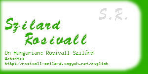 szilard rosivall business card